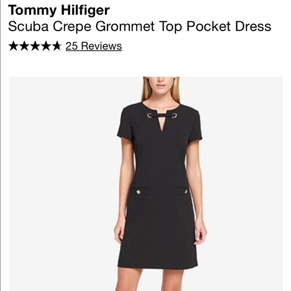 Tommy Hilfiger Scuba Crepe Grommet Top Dress Pink - Picture 7 of 7